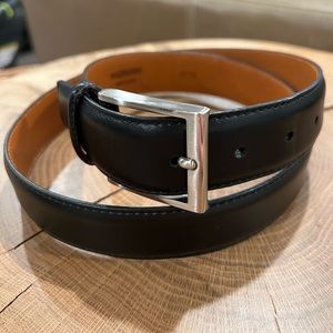 Magnanni Black Leather Belt